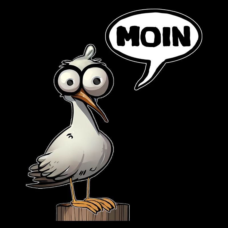 Seagull Moin Dialect German Hipster Nordic Moin