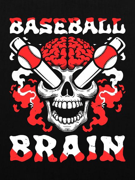 Baseball Schädel Baseball Brain