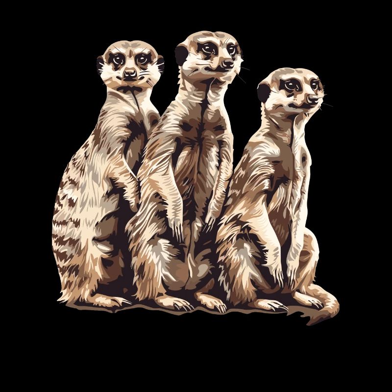 Three meerkats