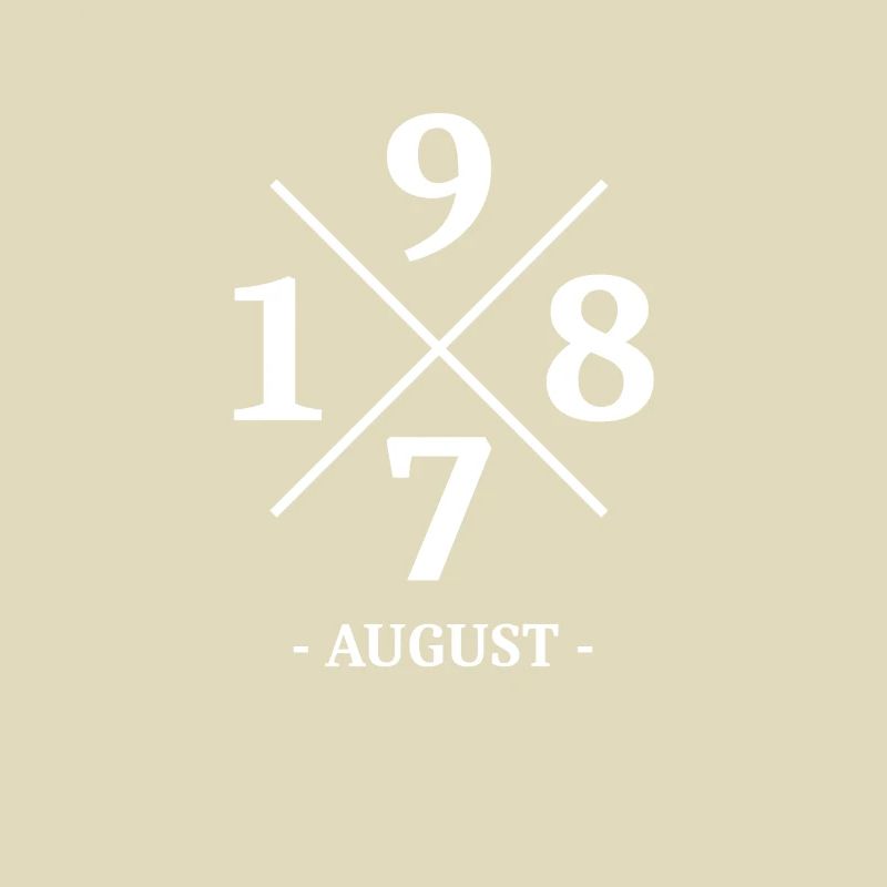 Minimal Geburtstag August 1978 - Simple