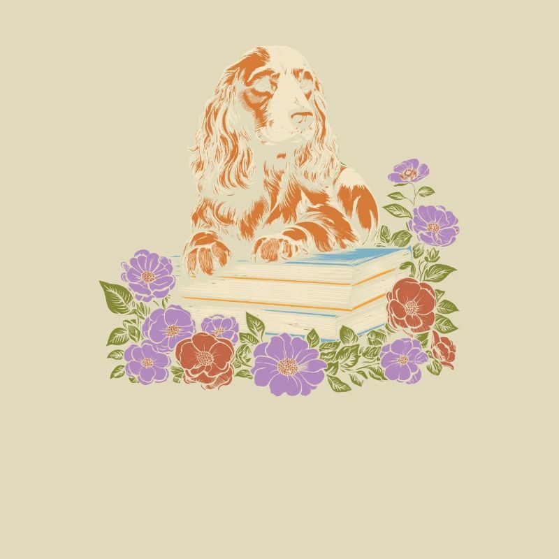 Cocker Spaniel Blumenbuchleser