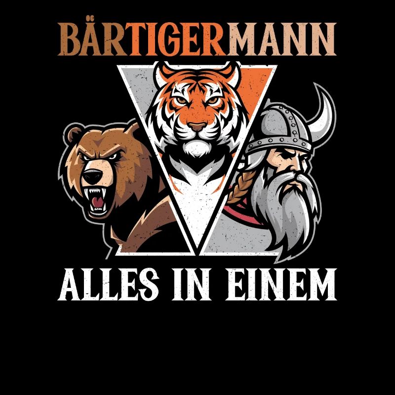 BÄRTIGERMANN Wikinger Bart Mann Tiger Lustige