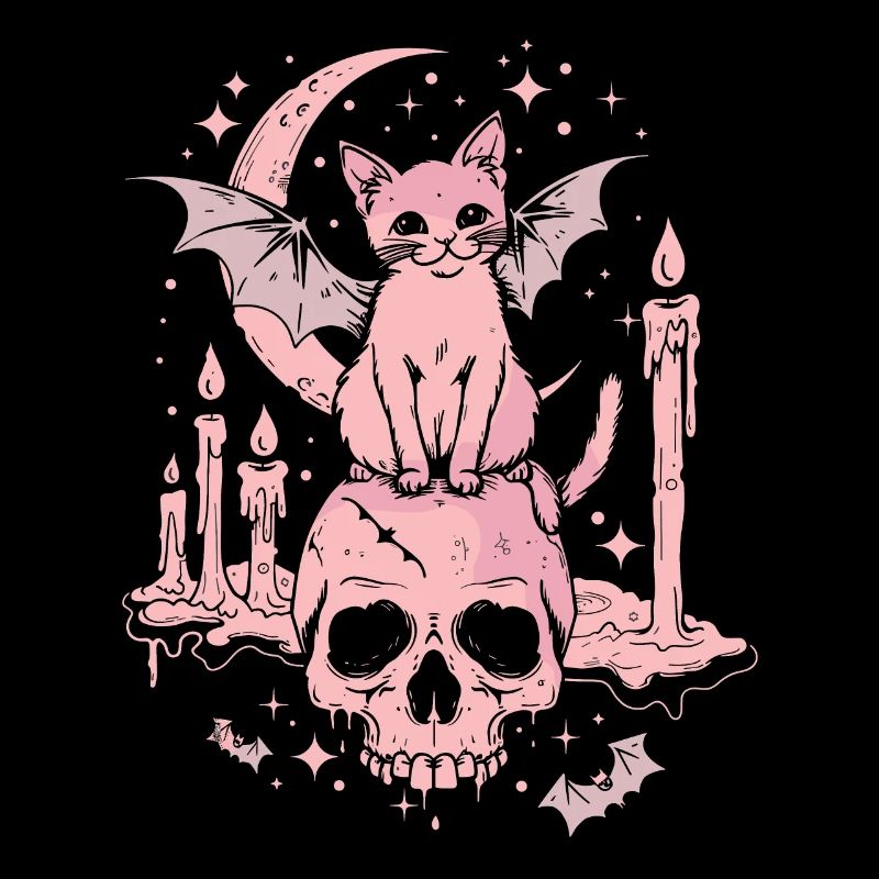 Kawaii Chat Pastel Goth Mignon Effrayant