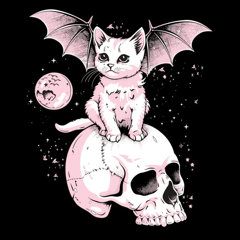 Kawaii Chat Pastel Goth Mignon Effrayant