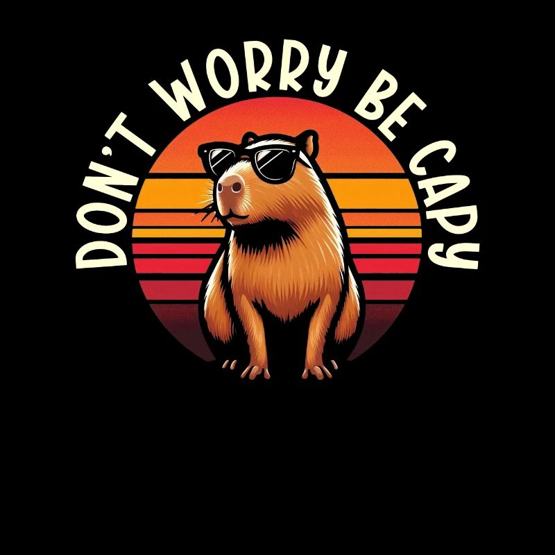 Ne vous inquiétez pas, soyez capy mignon capybara