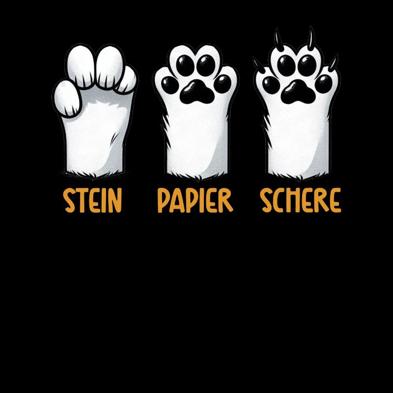 Chat Pierre Papier Ciseaux Patte Jeu Drôle