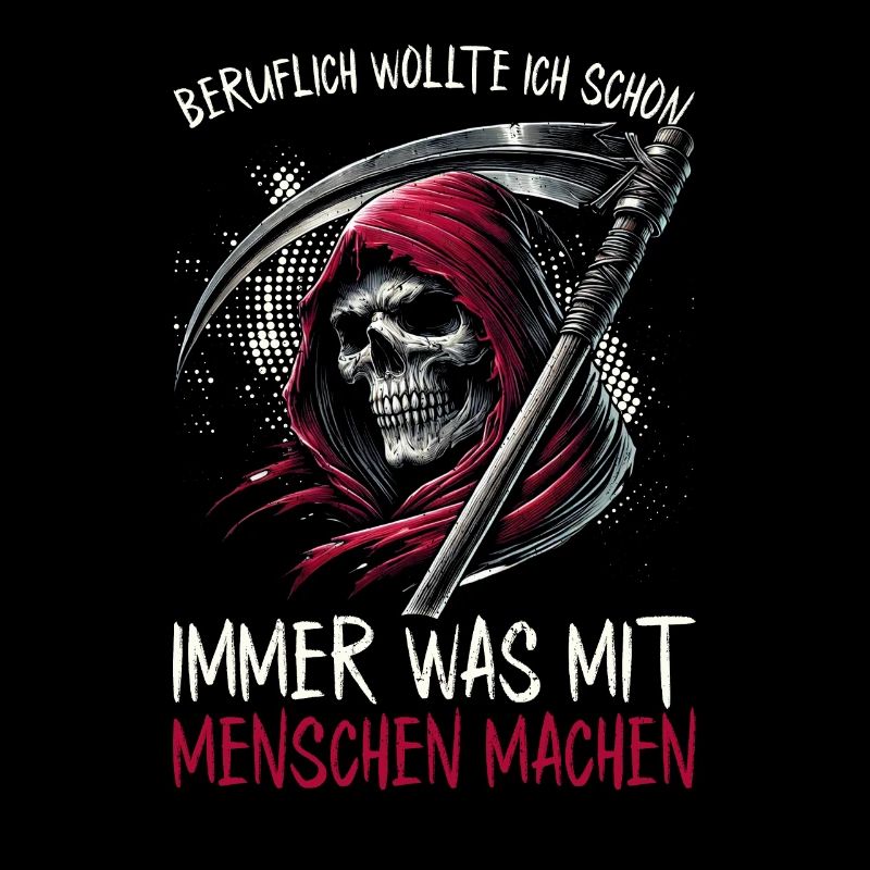 Sarkastischer Sensenmann Schwarzer Humor Dunkler