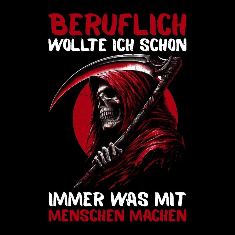 Sarkastischer Sensenmann Schwarzer Humor Dunkler