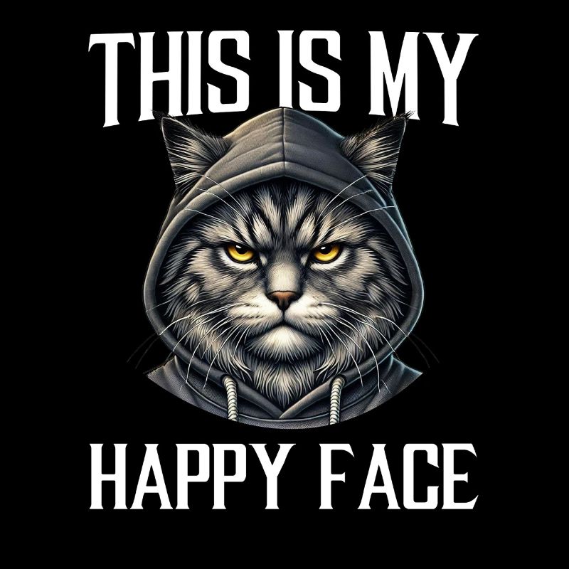 C’est mon visage heureux les chats