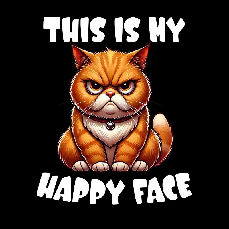 C’est mon visage heureux les chats
