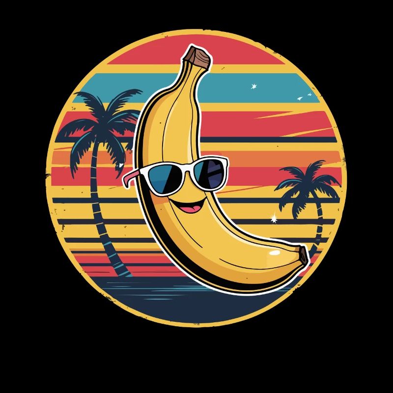 Banane mit Sonnenbrille