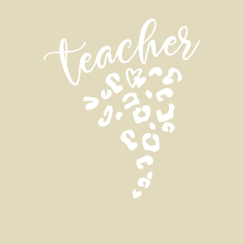 Teacher Leopard Heart Design for Educators
