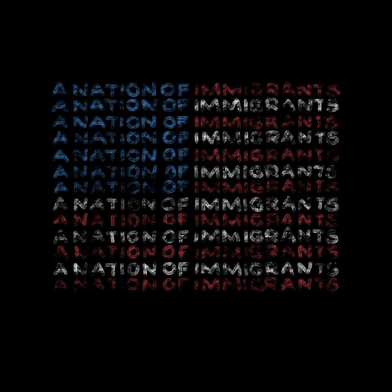 Drapeau américain des immigrants