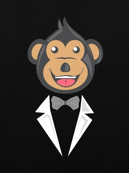 Affe im Anzug Geschenk