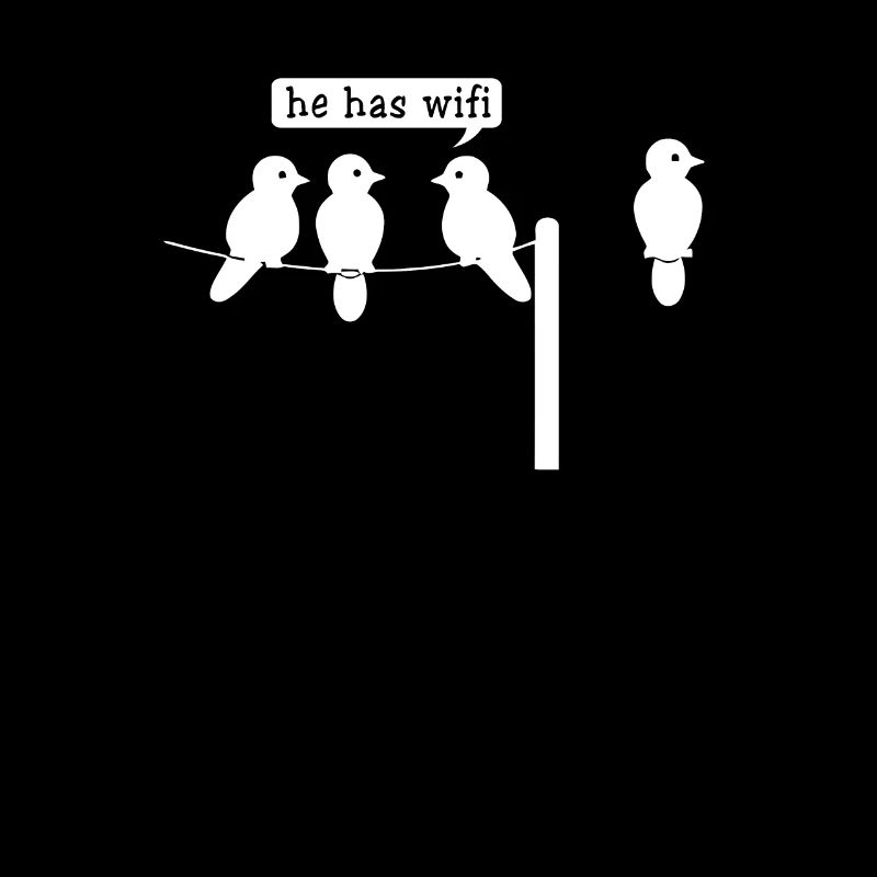 wifi tshirt computer birds funny gift