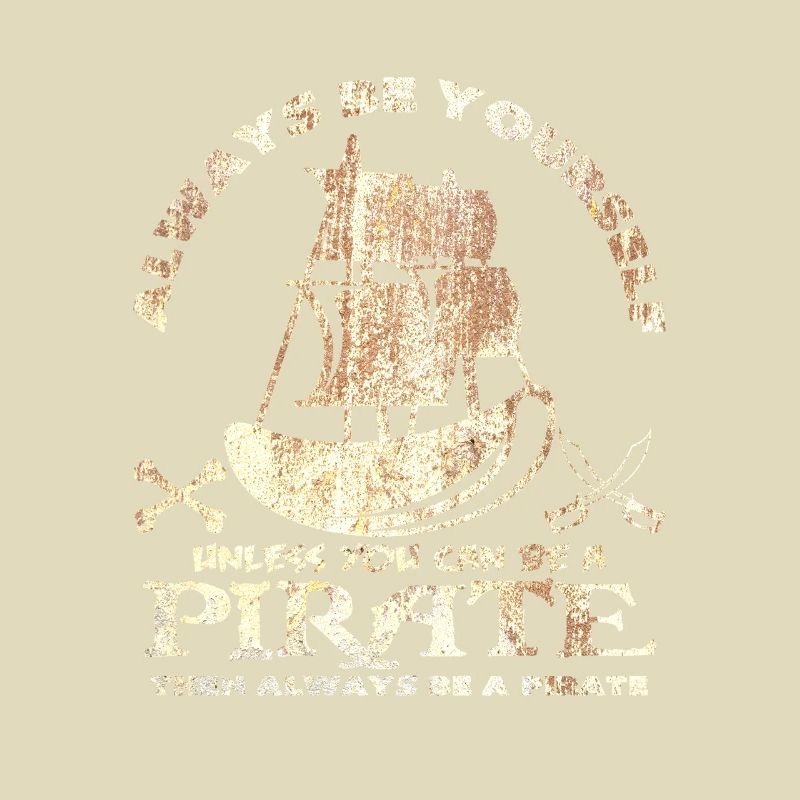 Sei immer du selbst oder sei ein Pirat Spruch Idee