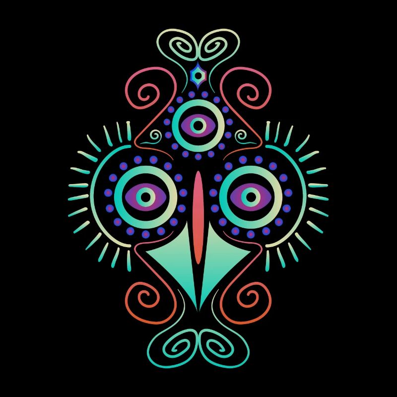 Psychedelics bird pattern gift idea