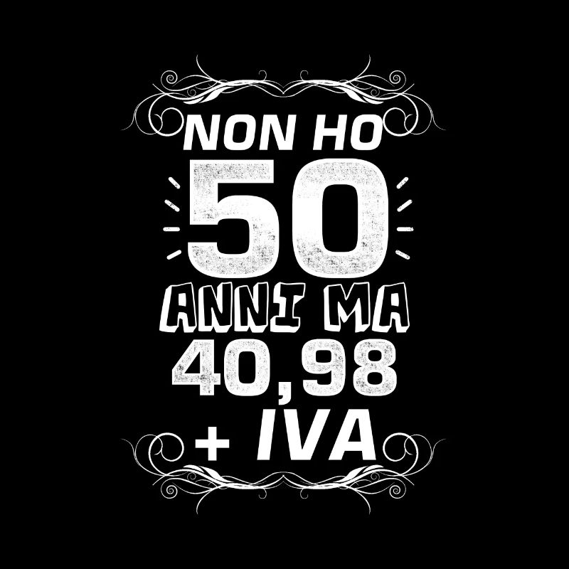 Ich bin nicht 50 Jahre + MwSt. Fünfzig Geburtstagsgeschenk