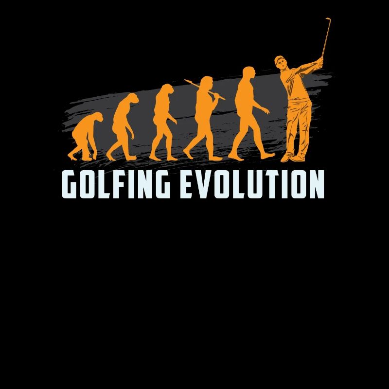 GOLFING EVOLUTION Golfer Golf Motiv
