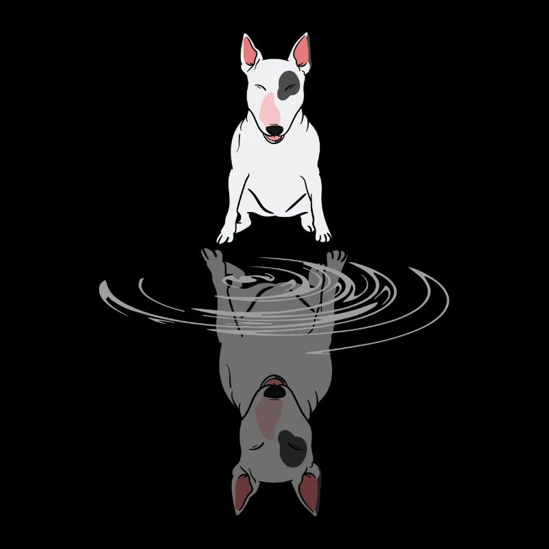 Bull Terrier Dog Water Reflection Gift