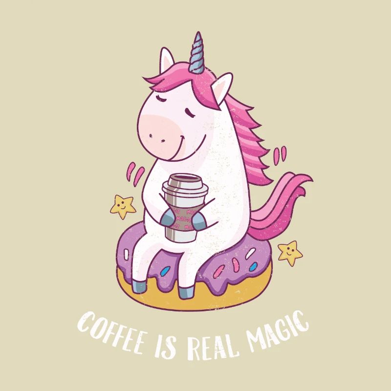Coffee Is Real Magic - Kaffee Einhorn Geschenk