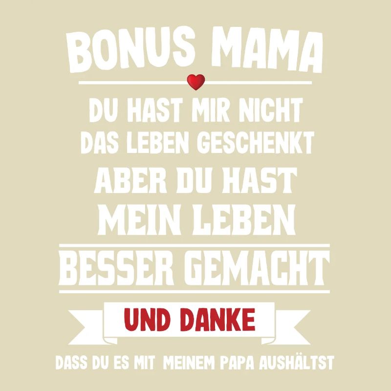 Bonus Mama Spruch Stiefmutter Muttertag Geschenk