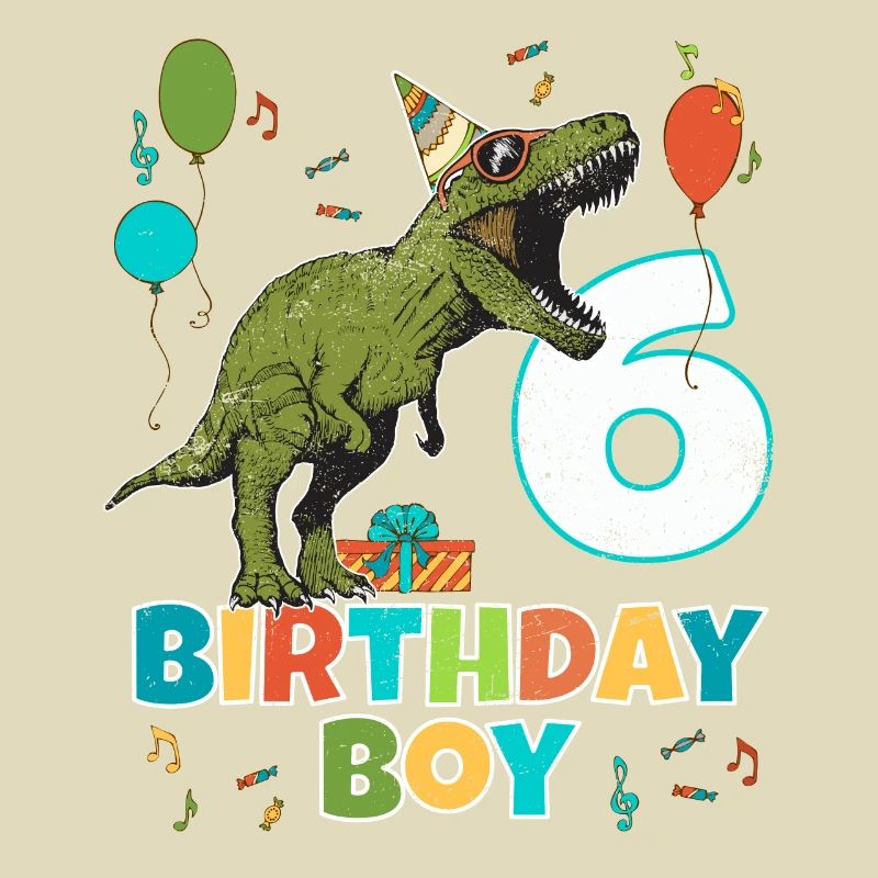 6-jährige Kindergeburtstags-Jungen-Party T Rex Dinosaurier