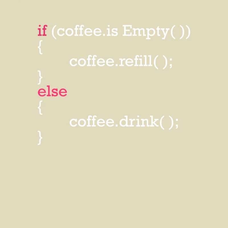 Programmcode Kaffee nachfüllen IT Entwickler