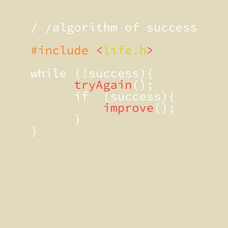 Algorithm of success Nerd Code du programme développeur