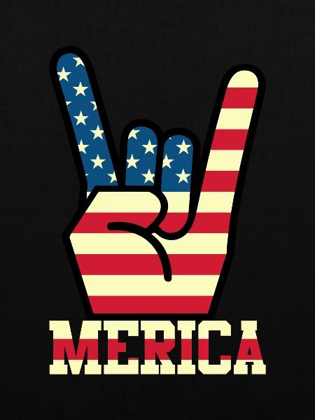 Merica Rockmusik Handzeichen Rocker Geschenk