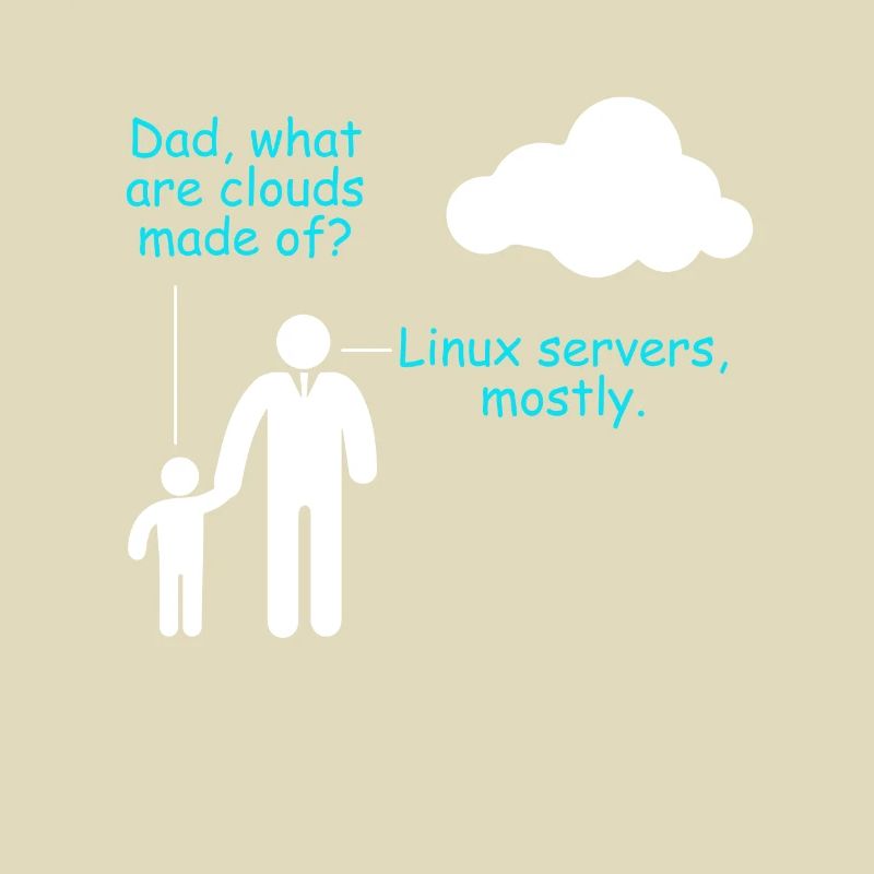 Coder Logiciel Développeur Blague Cloud Linux Server