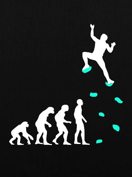 Klettern Evolution Klettergriffe Kletterwand