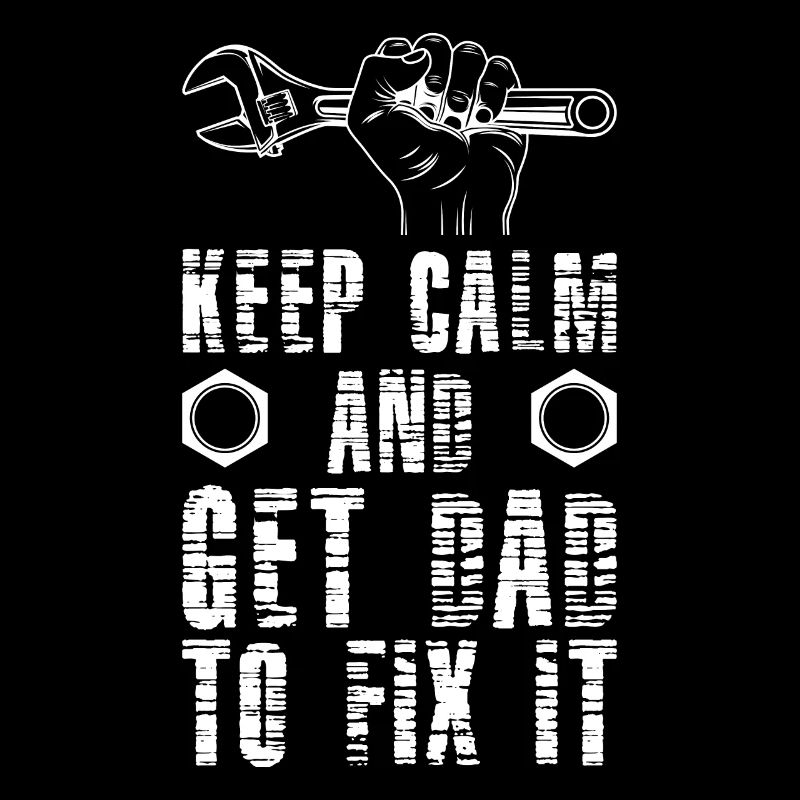 Dad fix it Papa repariert das Bastler Schrauber