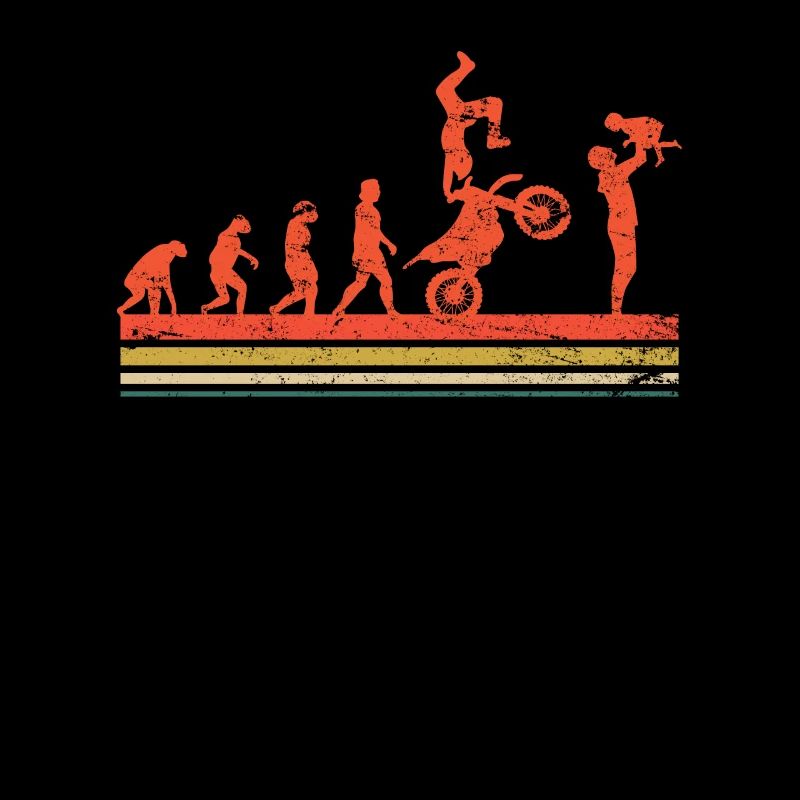 Biker Papa Evolution Motocross Motorcyclist