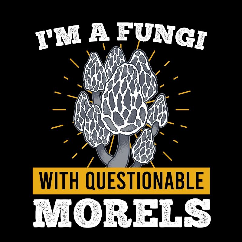 Champignons avec Morels Morechel Mushroom Picker douteux