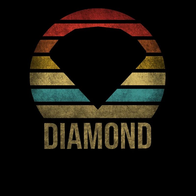 Ruby Gemstone Retro Sunset