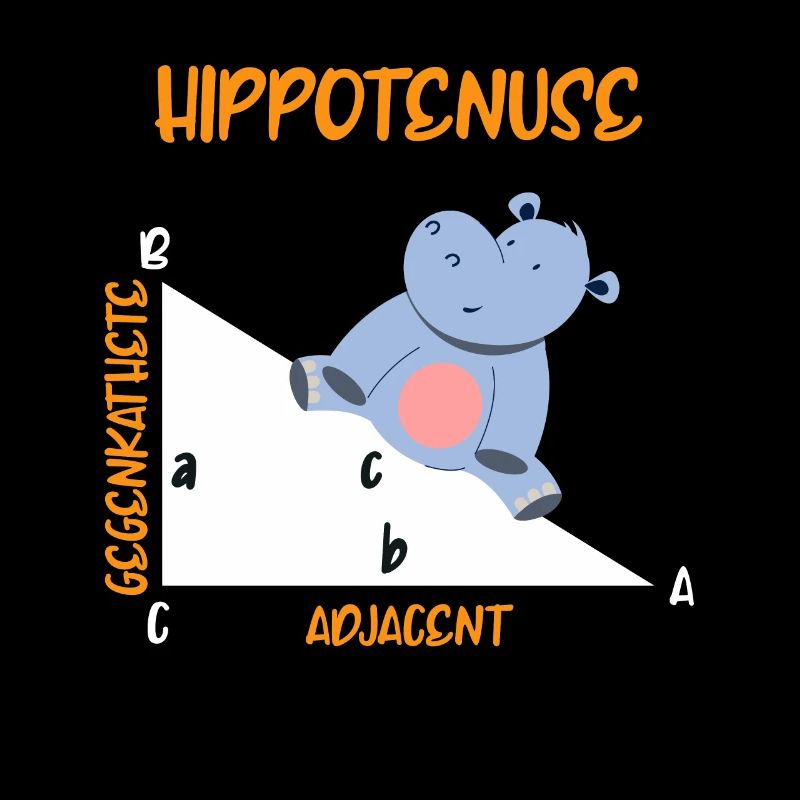 Mathematician Hippotenuse Hippo Triangle
