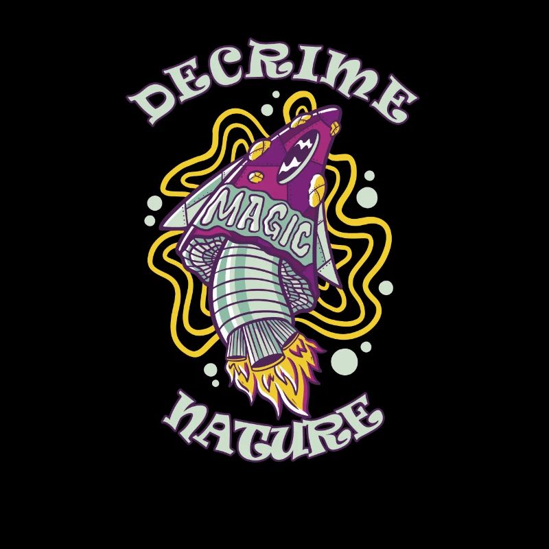 Decrime Nature Coloré Magic Mushroom Rocket