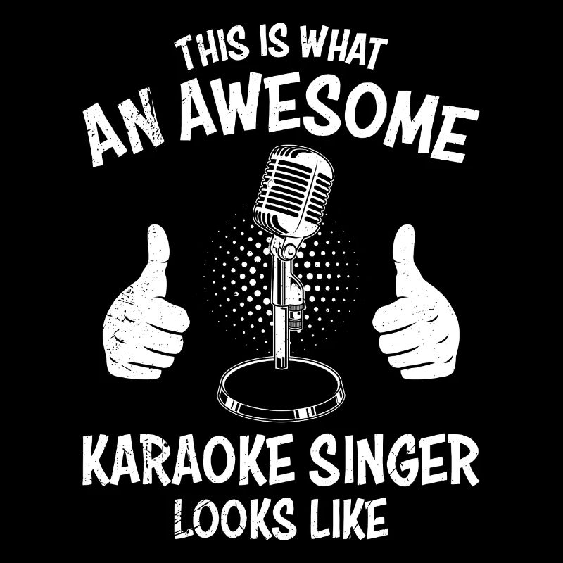 This is what a cool karaoke singer looks like singing