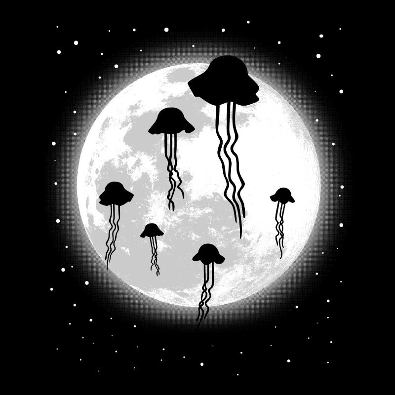 Lune avec méduses
