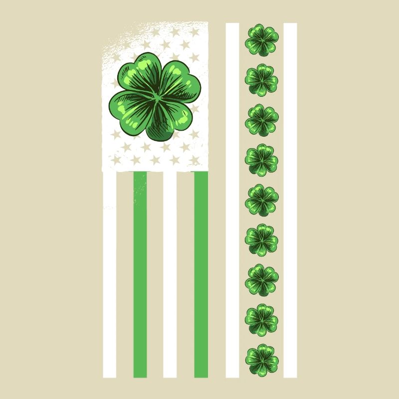 Le trèfle de la Saint-Patrick des États-Unis quitte le drapeau des États-Unis