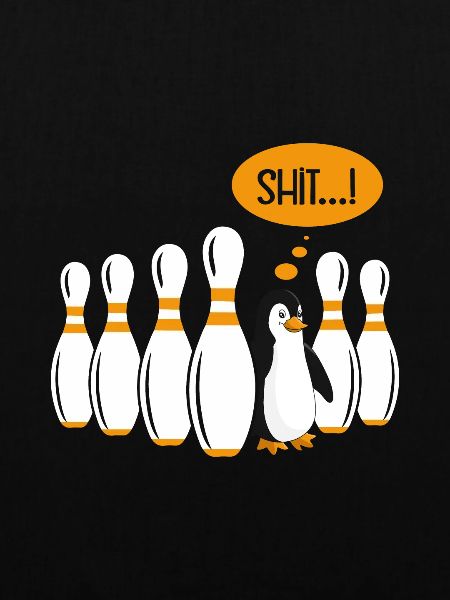 Bowlingbahn Pinguin Shit ...! Lustiges Shirt