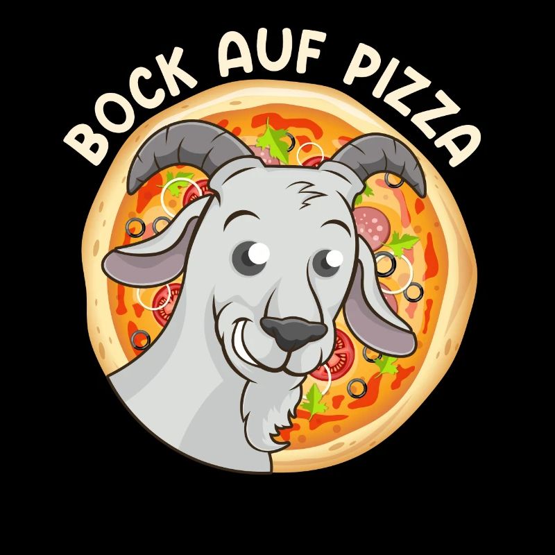Pizza Fan Bock auf Pizza Ziegenbock Backfans