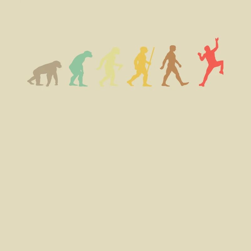 Climbing Retro Rock Climbing Evolution Climber