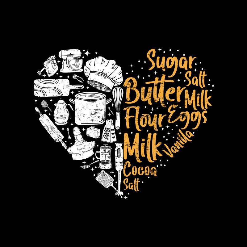 Baking Lovers Heart Baking Passion Baking Fans