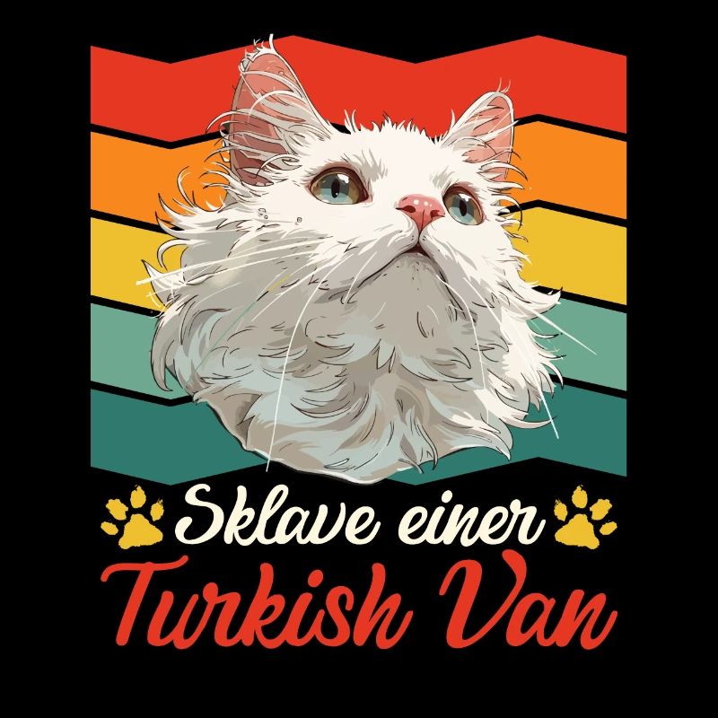 Propriétaire de chat ESCLAVE D’UN VAN TURC Vintage
