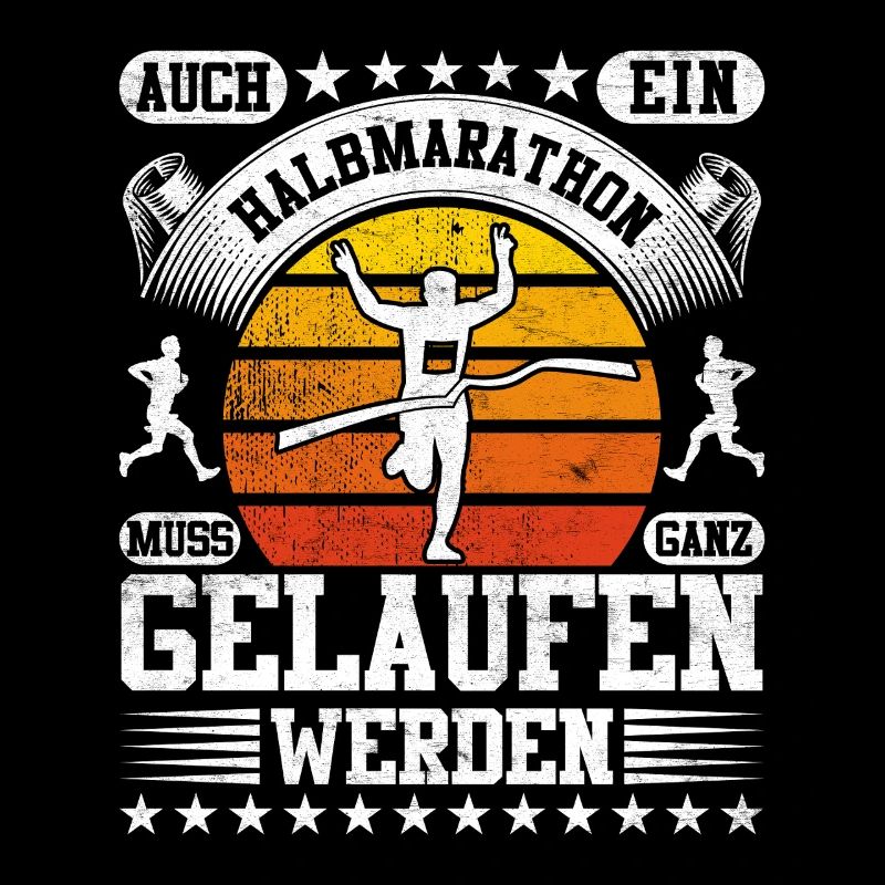 Läufer EIN HALBMARATHON MUSS GELAUFEN WERDEN