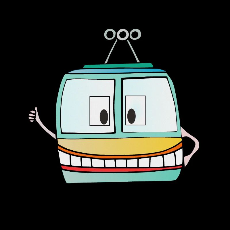 Funny mountain railway - gondola - cable car