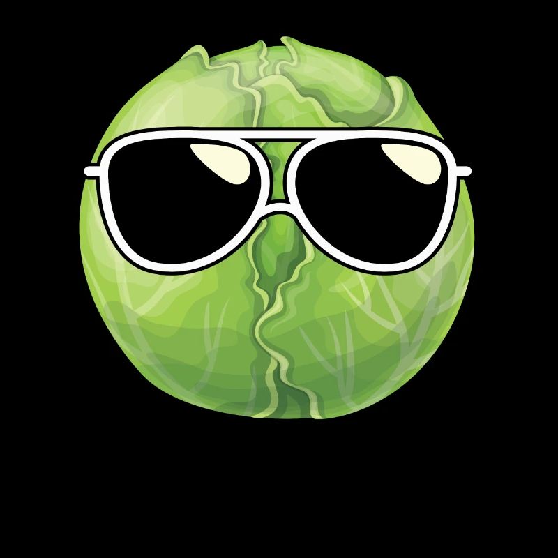 Brussels sprouts with sunglasses