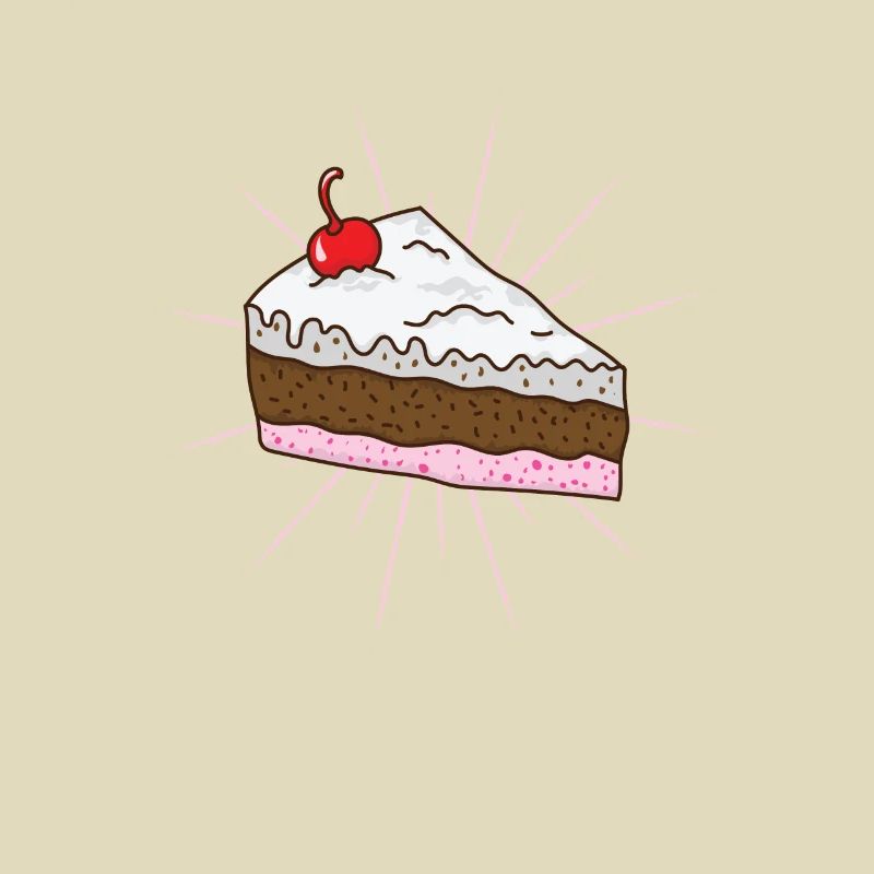 Stück Torte mit Kirsche Kuchen Konditorei